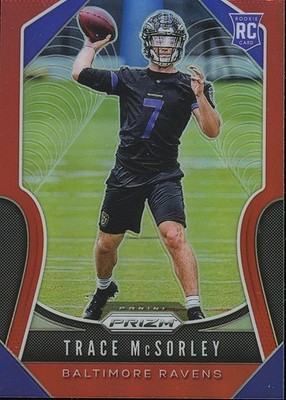 Trace Mcsorley 2019 Select Retail RED Prizm SSP Rookie RC Baltimore Ravens #309