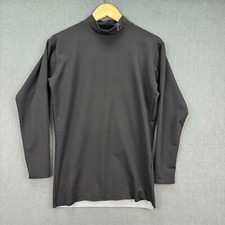 Cabelas's Shirt Mens XL Black Long Sleeve Mock Neck Base Layer Fitted Outdoor