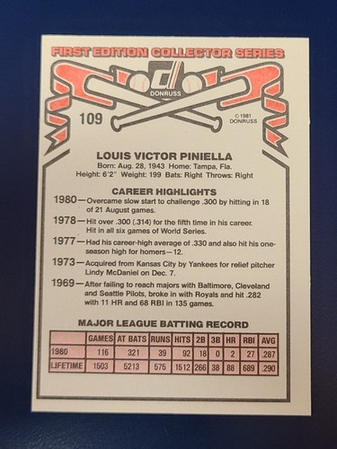 1981 Donruss Baseball Complete Your Set You Pick Choose #1-150 - Picture 219 of 303