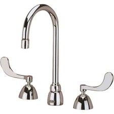 Zurn Aquaspec Widespread 5-3/8" Gooseneck Faucet with 4" Wrist Blade Handle, Flo