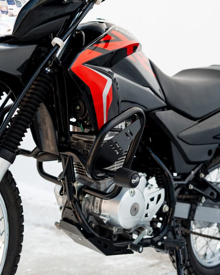 HONDA XR 150L XR 125L BARRA DE CHOQUE DESLIZANTE NEGRA Foto 2 de 4