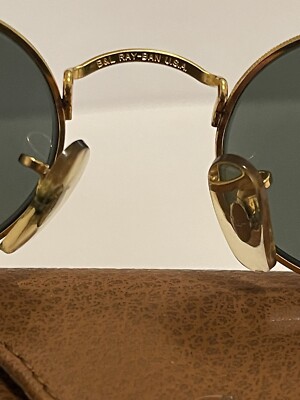 RAY-BAN B&L U.S.A OVAL 24K GOLD METAL & TORTOISE ARMS W2108 NXAW