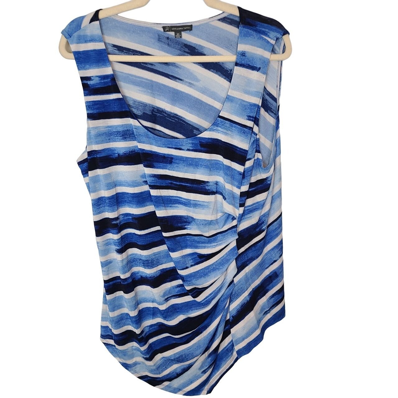 Blue Stripes Sleeveless Top