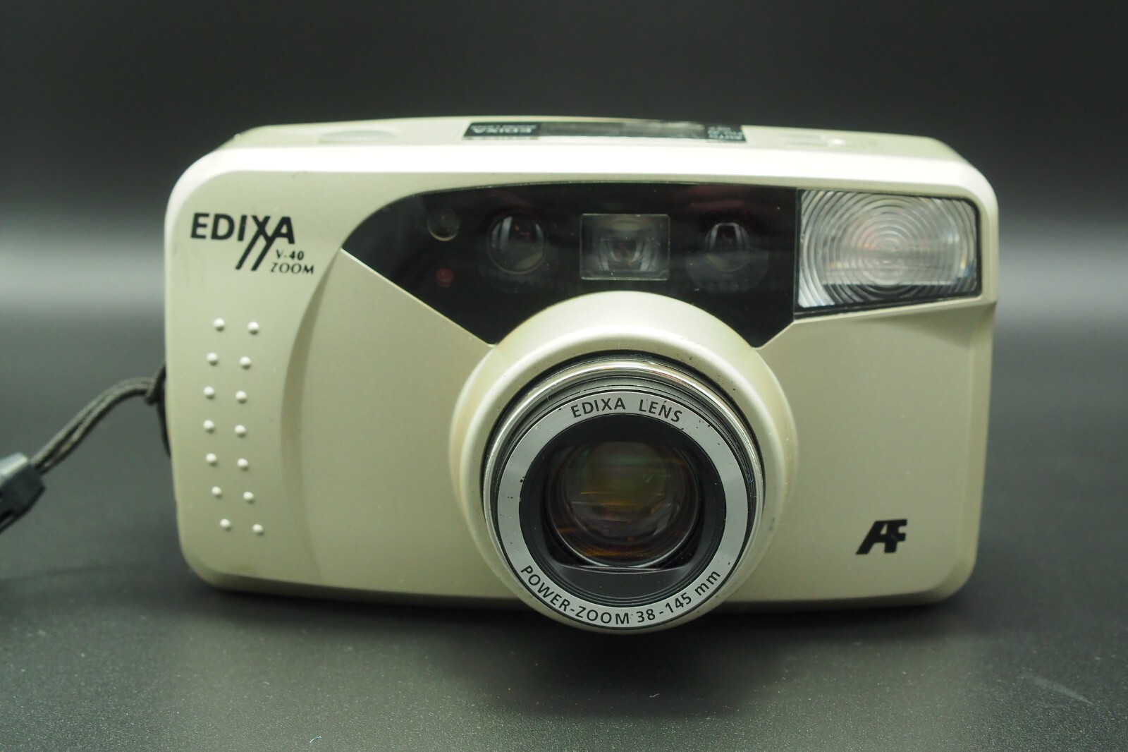 Edixa V40 Zoom Analogkamera, 35mm Film, beige, 3.8x Zoom, vintage, kompakt, (B)