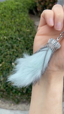 ジューシークチュール JUICY COUTURE キーホルダー キーリング 銀 Y2K VINTAGE JUICY COUTURE BABY BLUE RABBIT'S FOOT KEYCHAIN PURSE