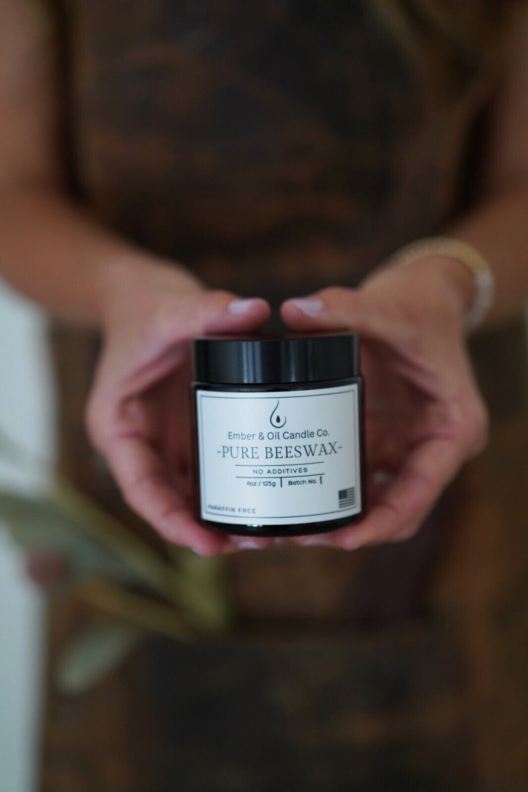 Ember and Oil 100% Pure Beeswax Candle | Non-Toxic | Made in