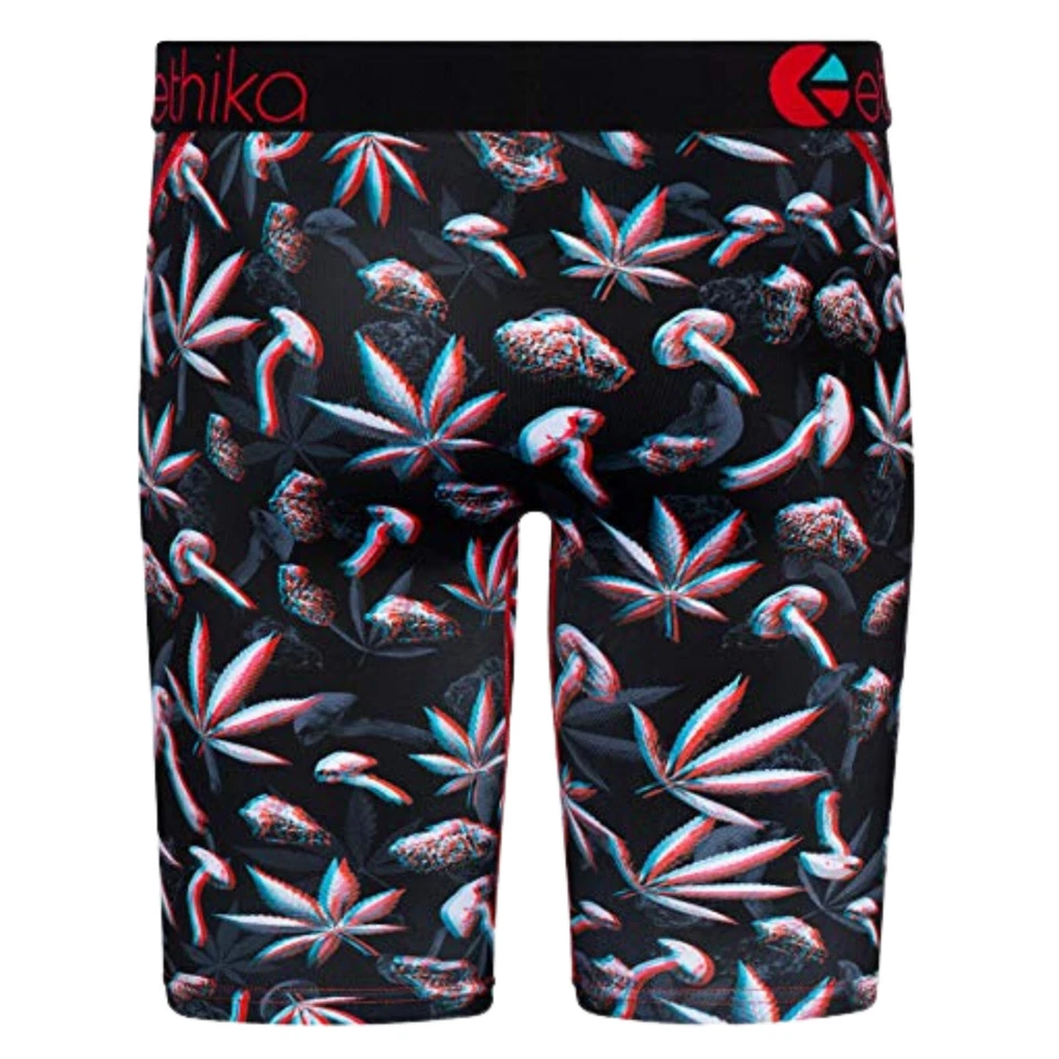 ETHIKA The Staple Trippin 3D Boxer Calzoncillo Ropa Interior Talla L Grande Negro Setas 420 Foto 4 de 4