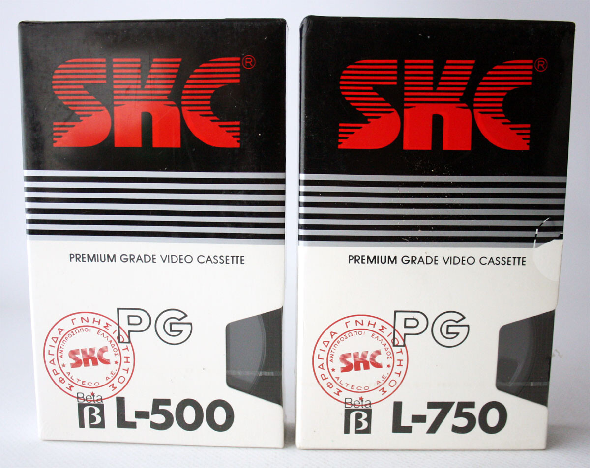 2X SKC PREMIUM GRADE VIDEO CASSETTE TAPE VHS PG L-500 L-750 KOREA