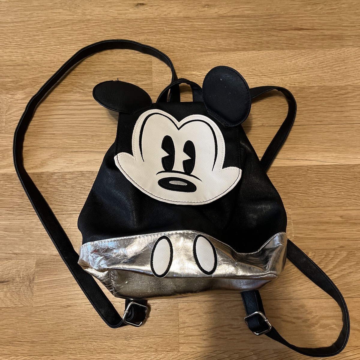 5944 Disney Mickey Mouse Mini Backpack Purse Loungefly Disney Mickey Mouse Woven Straw Texture Mini  main image 2
