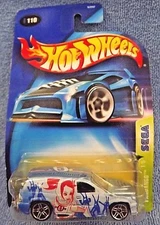 2003 Hot Wheels #110 SEGA 1/5 FANDANGO Lt Blue w/Pr5 Sp China Base Variation