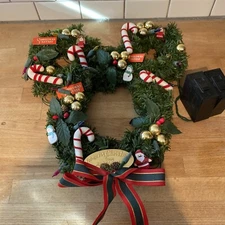 Disneyland Christmas Wreath Tokyo 1990 With Lights