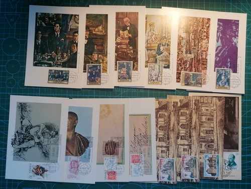 LOTE DE 74 MATASELLADOS PRIMER DÍA DE ESPAÑA (72 TARJETAS POSTALES Y 2 SOBRES) - Imagen 6 de 9