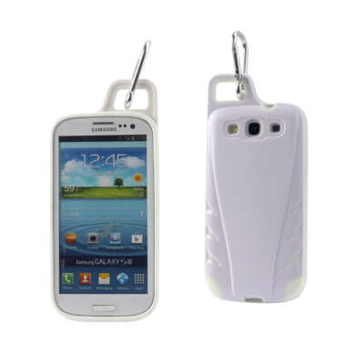 Reiko Samsung Galaxy S3 Dropproof Workout Hybrid Case with Hook in White | MaxSt