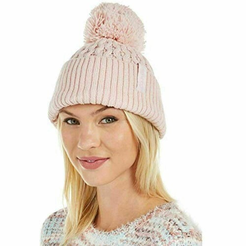 Calvin Klein Solid Cable Beanie - Clear Pink