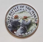First Battle of the Marine WWI Colorized Commemorative Clad Kennedy Half Dollar
