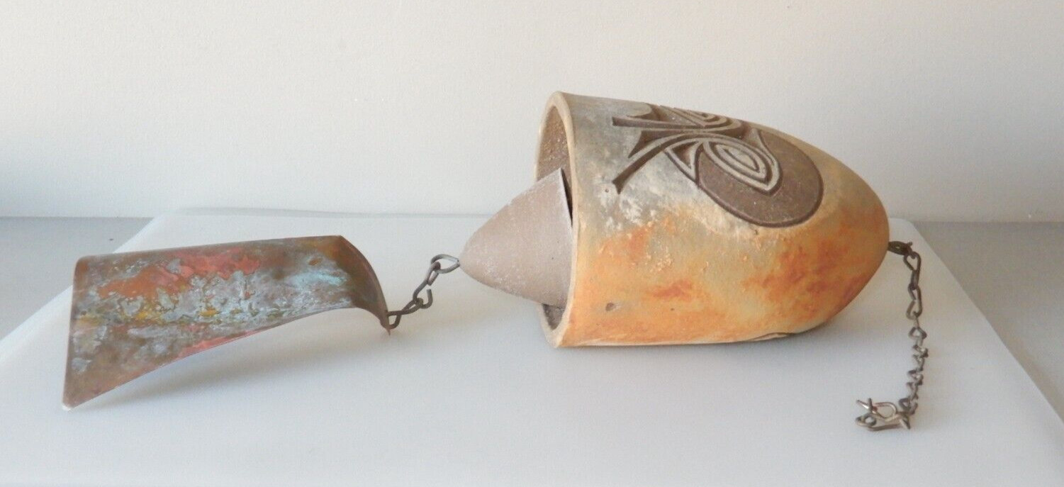 Paolo Soleri Cosanti Arcosanti 6" Ceramic Pottery Windchime Wind Bell, SIGNED