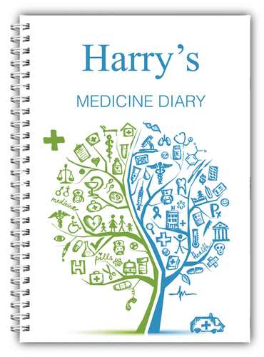 A5 PERSONALISED MEDICINE DIARY/ MEDICATION LOG BOOK/ DAILY MEDICINE RECORD 02 - Picture 4 of 4