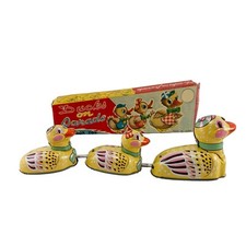 Vintage Ducks on Parade Tin Litho Friction Made In Japan