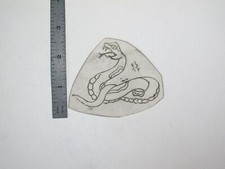 vtg 1960s 1970s Tattoo Flash acetate stencil Coiled Snake signed SN4