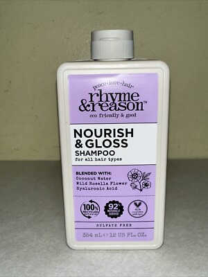 LOT OF 4--Rhyme & Reason Nourish + Gloss Shampoo Hyaluronic Acid