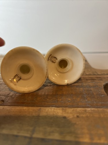 Lot Set 2 Pc Lenox Tuxedo Silver Band Salt & Pepper Shakers - Picture 8 of 10