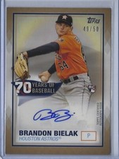 2021 Topps 70 Years of Topps Gold Brandon Bielak #70YA-BB Auto 49/50