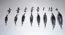 Trolling Weights Sinkers With Swivels 1/4  3/8  1/2  5/8  3/4  1  1-1/2  2 OZ