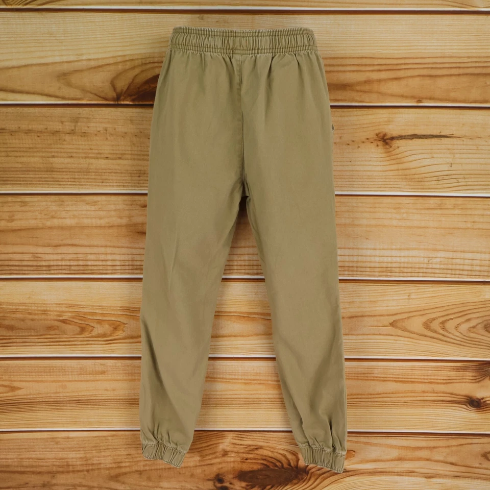 Calça jogger Faded Glory masculina tamanho M marrom algodão bolsos cordão cintura elástica - Imagem 2 de 4