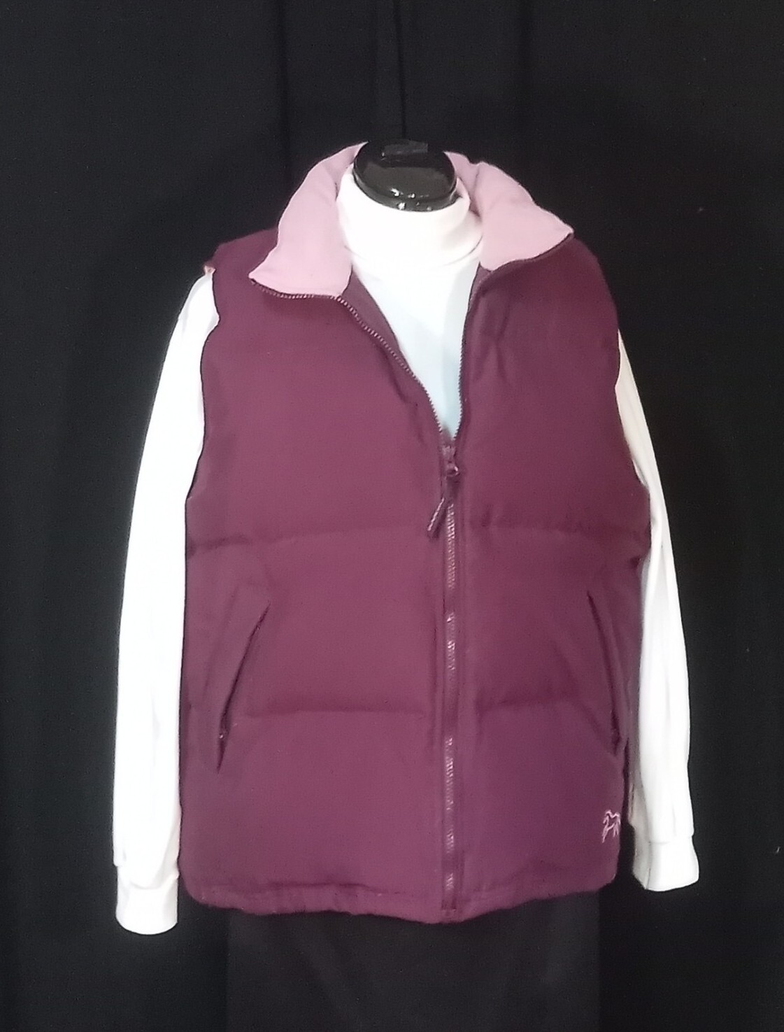 Horseware Ireland Womens Burgundy Down Blend Zip Front Puffer Vest Size Large eBay