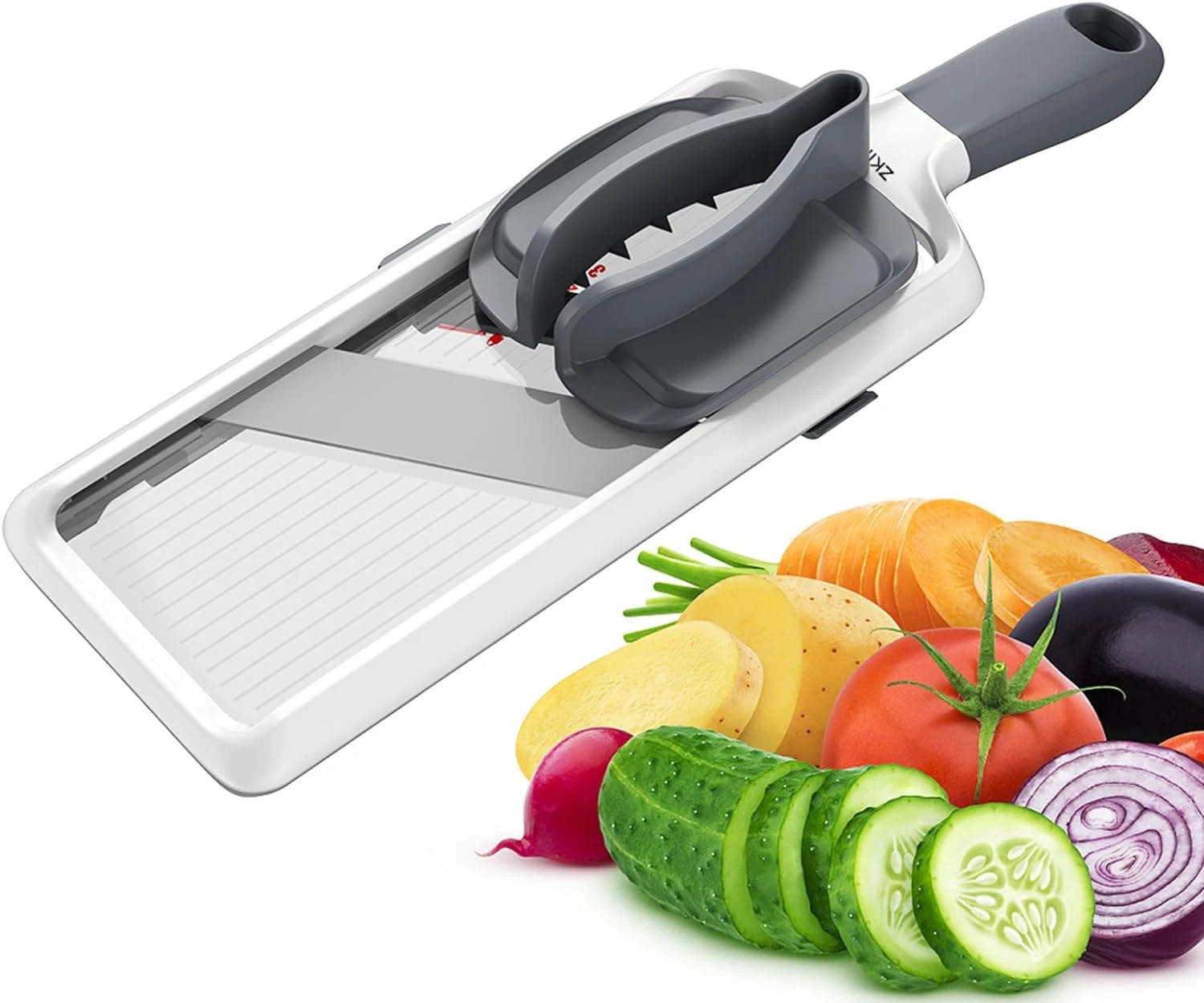 Multi Handheld Mandoline Slicer - Adjustable Stainless Steel Blade, Comfort Grip