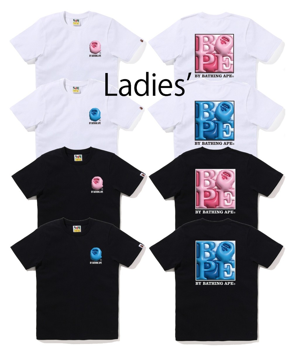 A BATHNIG APE Ladies' 3D ART APE HEAD TEE 1K70210010 | eBay
