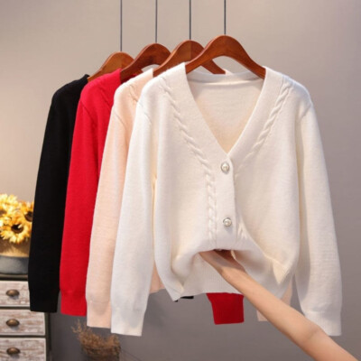 Women's Cardigan Long Sleeve Ladies Knitted Top Cardigans