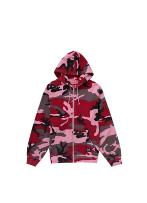 SUPREME HOODED ZIP UP THERMAL PINK CAMO SZ XL SS24 🔥 HEAT! BEST