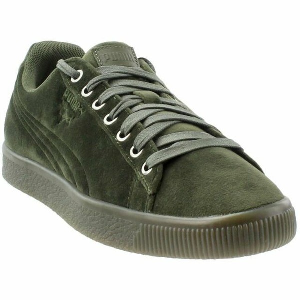puma clyde olive green