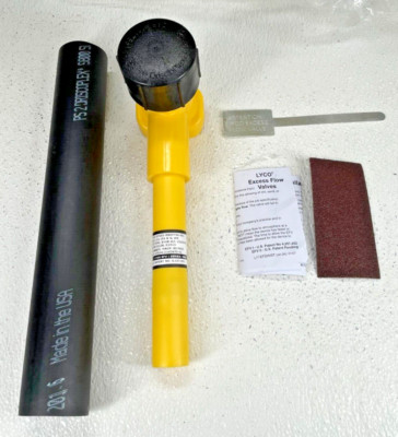 Molded MDPE Gas Tapping Tee 1-1/4'' x 3/4'' IPS w/ LYCO Excess Flow Valve EFV 1800