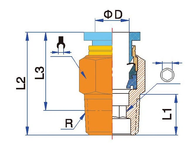 1/2 One Touch Push to connect Fitting  PC 1/2 x1/4 NPT, NBPT  5 PCS - Image 4 of 4