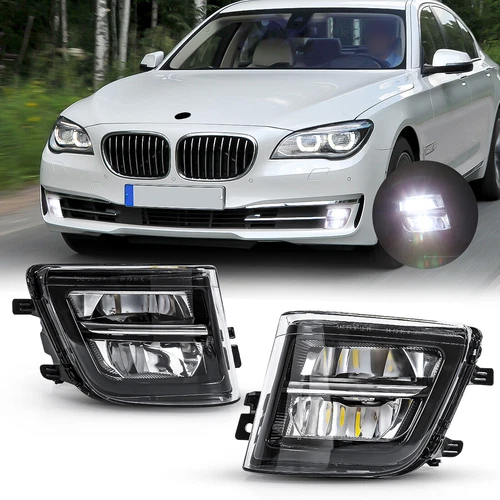 Fit for 2012-2016 BMW 7 Series F01 F02 740i 750i 760i LED DRL Fog Light Lamps - Picture 1 of 6