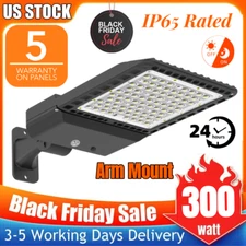 LED Parking Lot Light 300 Watt 200W Module Street Pole Shoebox Area Fixture IP65