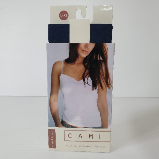 Tank Top Blue Star Clothing Co. Ruched & Lace Cami L XL Large Dark Navy Blue-image