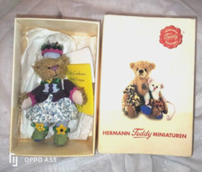 Hermann miniature mohair bear miniature teddy in o. box in box