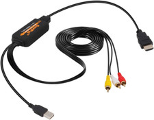 Auvipal 1080P RCA to HDMI Converter, All-In-One Composite AV to HDMI Audio Video