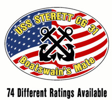 USS STERETT CG 31 Oval Decal / Sticker Military USN U S Navy S05B