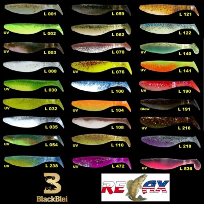 Kopyto 5'' / 12,5cm Relax über 50 Farben Kunstköder Shad Soft Bait  (Art. 4075 )