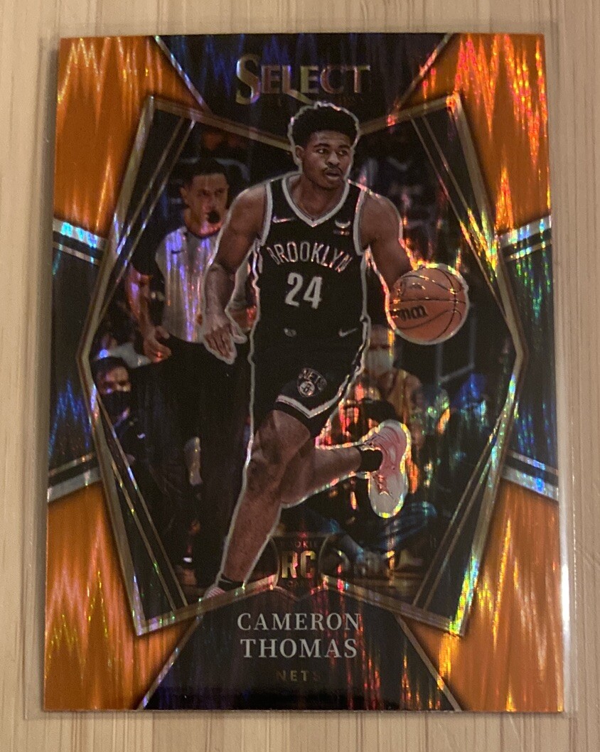 2021-22 Select Basketball #126 Cameron Thomas Premier Level Orange Flash RC