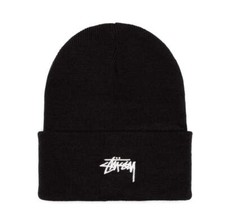 Nike x Stussy Cuffed Black Beanie DN2191-010 One Size Skull Cap