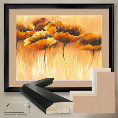 40W''x32H'': SAMT SYMPHONIE by ELENA FILATOV - DOUBLE MATTE, GLASS and FRAME