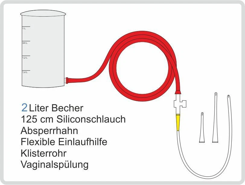 Irrigator-Set  für Darm und Unterleib mit inkl. flexibler Einlaufhilfe, 2 Liter - Bild 2 von 2