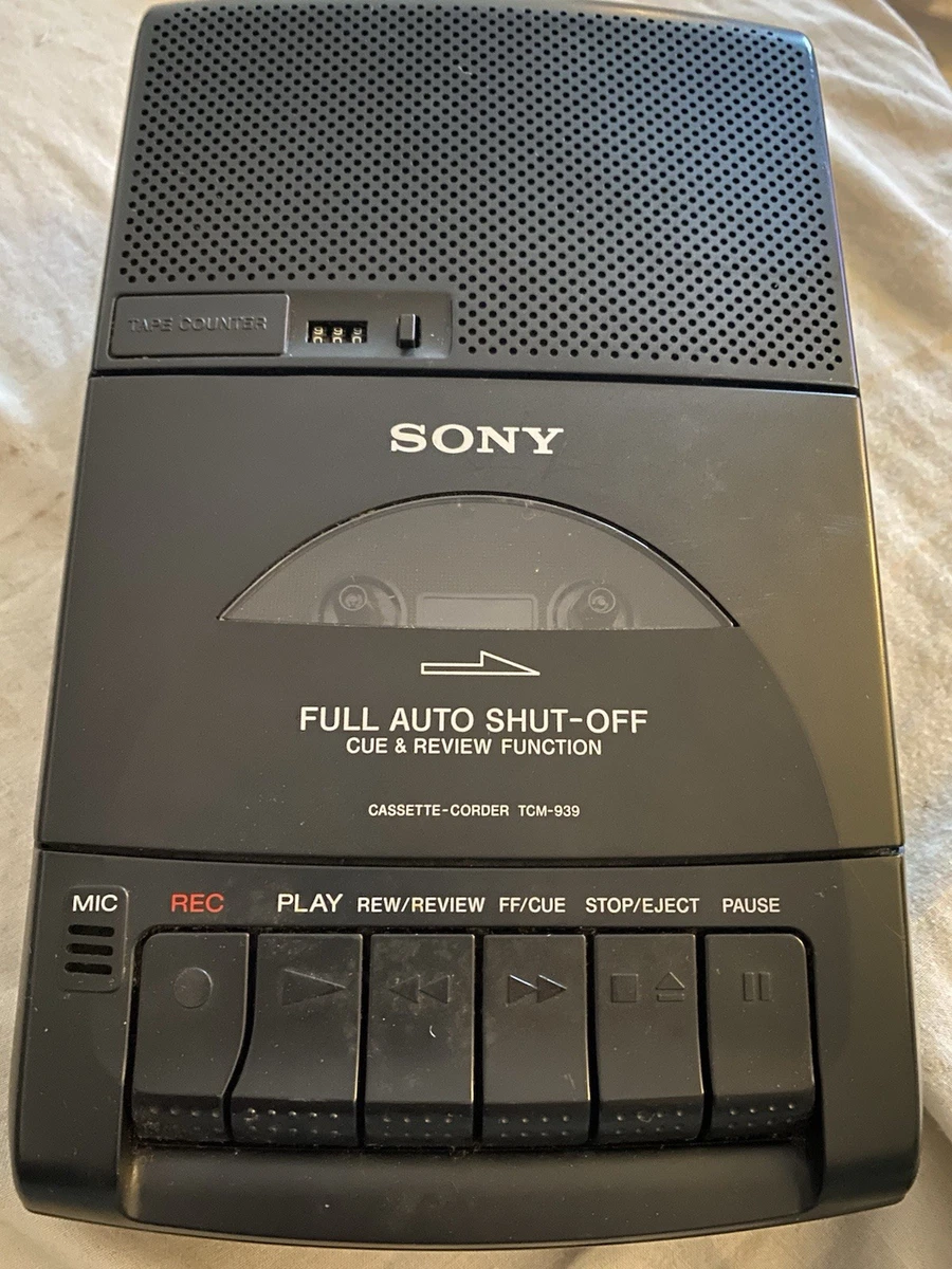 Dictaphone à Cassettes Sony TCM 465 - Comme Neuf, Avec Cassettes Incluses