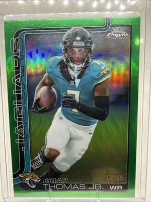 Topps  ルイス・ロバート jr. 緑パラレル 7/99 2025 Topps Chrome Football - Brian Thomas Jr Green /99 Jaguars | eBay