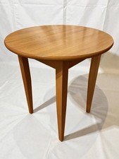 Mid-century style wooden side table, compact 63cm, small occasional table